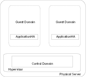 provides an example of Symantec ApplicationHA in the guest domain.