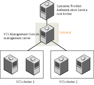 Typical VCS setup with optional components