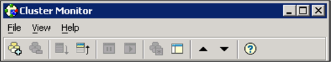 The Cluster Monitor toolbar