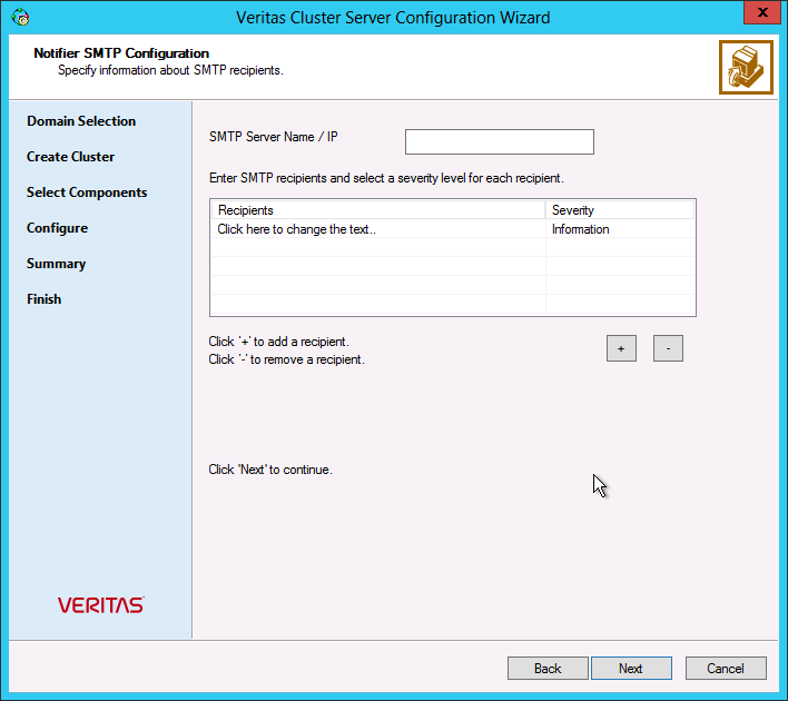 SMTP configuration